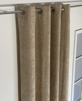 Home of Curtains - Victoria - Gordijn - Met Ringen - In Between - Velours Look - Kant en Klaar - 150x260 cm - Beige - 1 Stuk