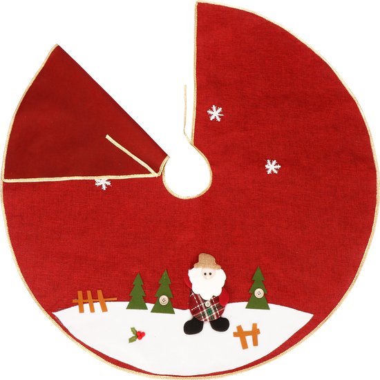Jupe sapin de Noël Springos Tissu de sapin de Noël Décorations pour