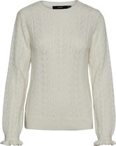 Vero Moda Trui Vmpaula Ls O-neck Blouse Boo 10256669 Birch/w.melange Dames Maat - XL