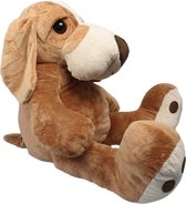 Unitoys – Hond Droopy nr. 2 – Knuffel – 3 tinten Bruin – 50 cm