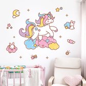 Muursticker Kleur Eenhoorn - Color Unicorn - Kinderkamer  - Muurdecoratie - Wandsticker - Sticker Voor Kinderen 60×90CM  9