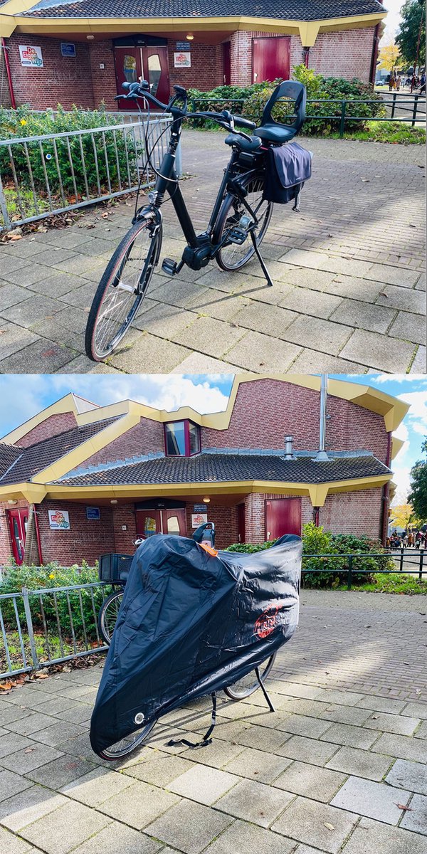 Fietshoes zwart voor fietsen van 24 inch / 160 cm ( 180x60x90) - Fiets Hoes in maat M van FIETSHOES — afbeelding 4