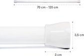 Blumfeldt Stamina S telescopische stang ⌀ 3,5 cm - Douchestang 70 - 120 cm - Kledingstang - Douche gordijn-stang - Metaal