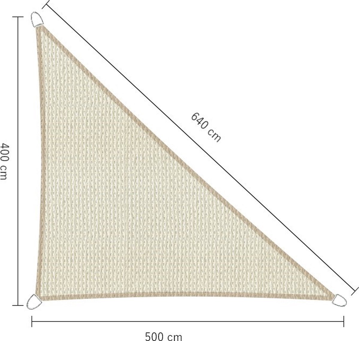 SMART driehoek 90 graden 4x5x6.4 ivoor