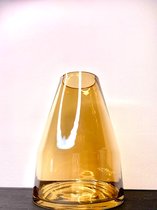 Een Gouden Tip - Vaas - Elektro - Amber - Roze - 13,5 x 20cm