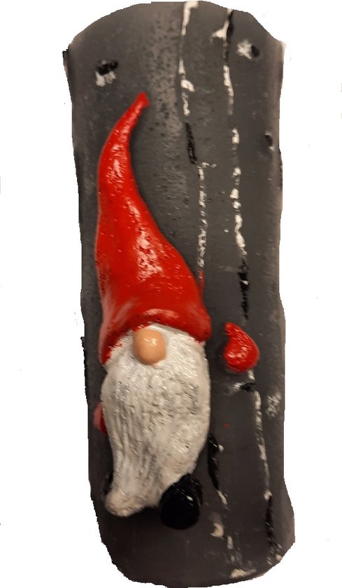 Kabouter - stompkaars - 6x13 cm - kerst - kabouter - kaars - kerstverlichting - per 2 stuks