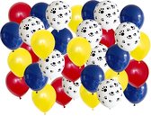 Honden ballon mix 40-delig rood geel blauw wit zwart - ballon - hond - hondenballon - verjaardag - honden feest