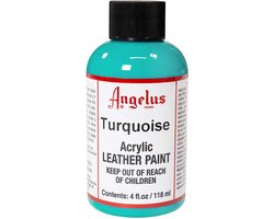 Angelus Leather Acrylic Paint - textielverf voor leren stoffen - acrylbasis - Turquoise - 118ml