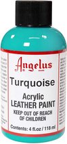 Angelus Leather Acrylic Paint - peinture textile pour tissus cuir - base acrylique - Turquoise - 118ml