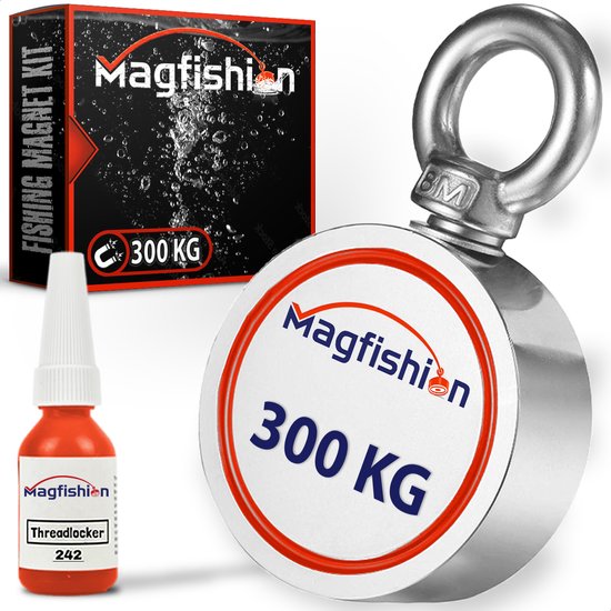 Aimant de pêche double face Magfishion® - Force de traction de 300 KG -  Pêche à l'... | bol.com