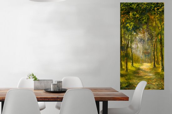 Affiche Une illustration d'un chemin à travers la forêt - 60x120 cm