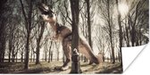 Poster Dinosaurus - Bos - Boom - 150x75 cm