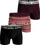 Björn Borg Core Onderbroek - Jongens - bordeaux rood - zwart