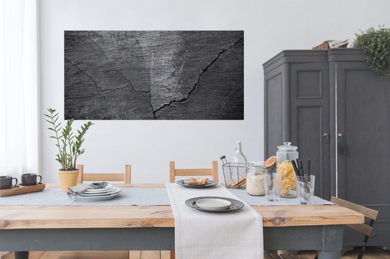 Affiche Béton - Zwart - Fissure - 160x80 cm