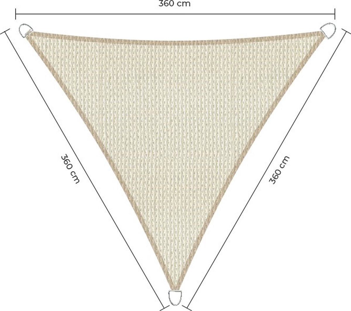 SMART driehoek 3.6x3.6x3.6 ivoor