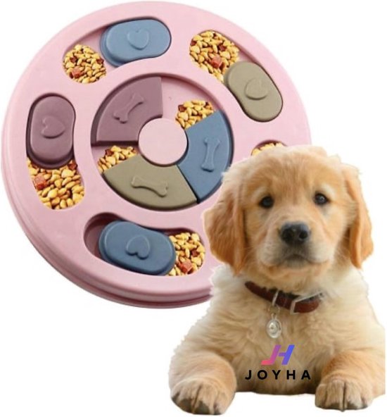 Joyha Rose Honden Puzzel Met Gratis Souveniertje | Handkam | Speeltjes | Puppy | Intelligentie Speelgoed | Puppyspeelgoed | Anti Schrok | Interactieve Speelgoed | Langzame Voerbak | Dog puzzle