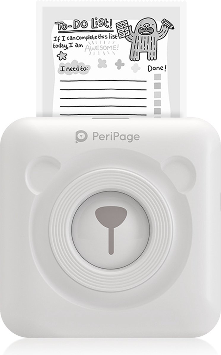 Originele PeriPage Pocket Printer | Mini Printer | Inclusief Papier - Wit - PeriPage