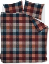 Premium Luxe Flanel Lits-jumeaux Dekbedovertrek Ruurd Terra | 240x200/220 | Warm En Hoogwaardig | Ideaal Tegen De Kou | Inclusief 2 Kussenslopen