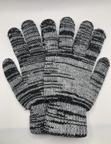 Warme Winter Handschoenen / Hoogwaardige Kwaliteit / Grijs / Gestreept / One Size / Unisex.