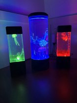 DreamGoods Lavalamp Set van 3 - Jellyfish - Kwallenlamp - 7 Kleuren - Nachtlampje Kinderen - Sfeerlamp - Tafellamp - Bureaulamp - Bedlamp - Decoratie Slaapkamer