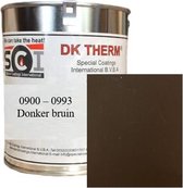 DK Therm Hittebestendige Verf Serie 900 - Blik 1 kg - Bestendig tot 900°C - 993 Donker Bruin
