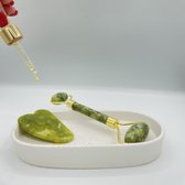 Di luar 100% natuurlijke luxe Jade gezicht roller & Gua Sha schraper set | Gezichtsmassage | Anti roest