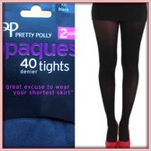 Pretty Polly Supersoft Opaques 40 denier Tights 2pp - XXL - Black - EU50