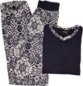 Sequoia - Dana pyjama grafisch blauw EXTRA LANG - maat L