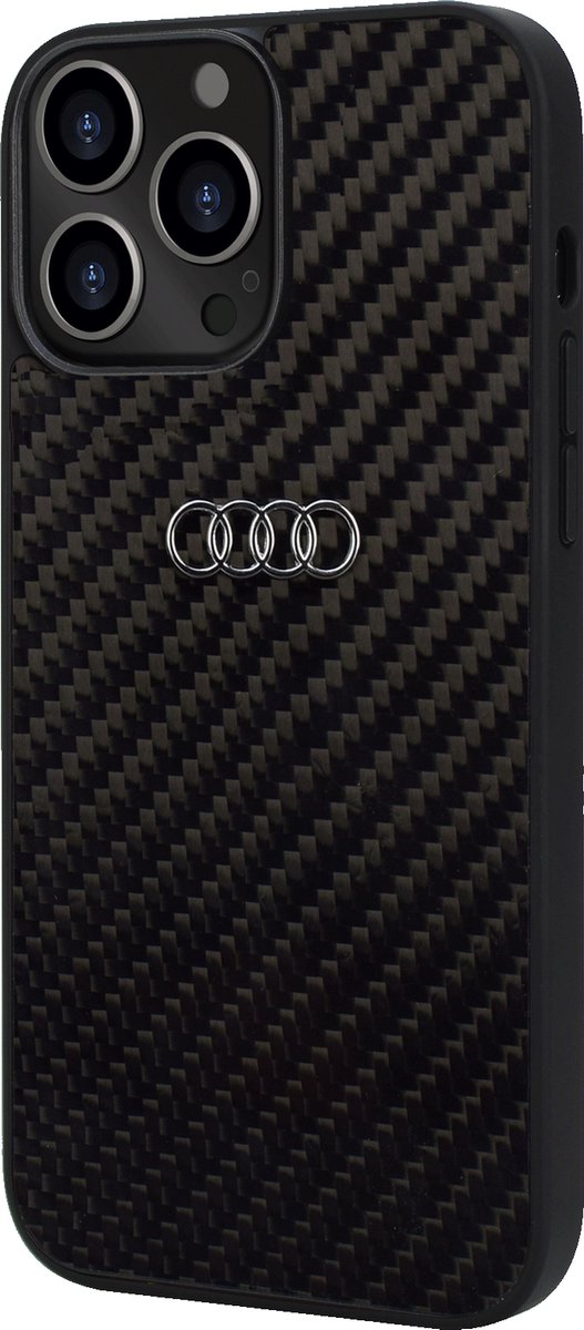 Hülle Audi Carbon Fiber Stripe iPhone 13 Pro Max 6.7 black hardcase  AUS-TPUPCIP13PM-R8/D1-BK (AUS-TPUPCIP13PM-R8/D1-BK)