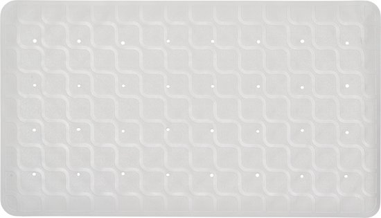 Bediening mogelijk bloem kristal Antislip badmat wit 70 x 40 cm rubber - douchemat anti slip - antislipmat -  badmat -... | bol.com