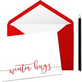 Winter hugs - Wenskaart voor de feestdagen - Studio Mintt - kerstkaart