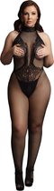 Fishnet and Lace Bodystocking - Black - OSX - Maat OSX