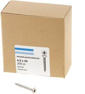 Hoenderdaal Vis pour aggloméré en acier inoxydable tête fraisée plate PZ2 filetage complet 4.5X40 (par 200 pièces)
