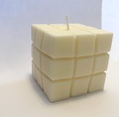 Bougie cube - 1 grande bougie en forme de cube - bougie soja asymétrique - Paper Bricks
