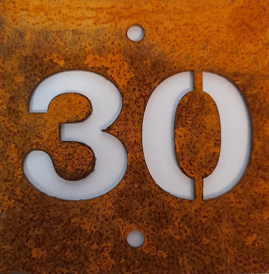 Chiffre De Maison En Acier Corten – Numéro 1, Look Rouillé, Fabrication Française
