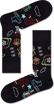 Happy Socks Kerstokken - Sokken Dames - Zwart - HOHO - Maat 41-46