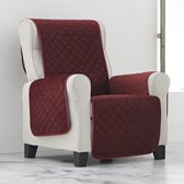 Fauteuilbeschermer Velvet Quilt - 55cm breed - Rood - Soft Touch - Anti-slip onderkant