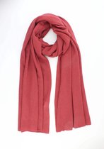 Colette 100% Organic Cashmere Scarf-valentijn cadeautje voor hem-Omslagdoek- Fijn gebreide kasjmere sjaal-Rood