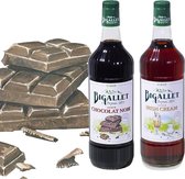 Bigallet koffiesiroop voordeelpakket Irish Cream & Chocolat Noir - 2 x 100cl