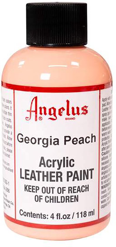 Foto: Angelus leather acrylic paint textielverf voor leren stoffen acrylbasis georgia peach 118ml