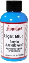 Peinture acrylique pour cuir Angelus - peinture pour tissus en cuir - base acrylique - Blue clair - 118ml