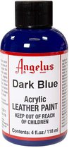 Peinture acrylique pour cuir Angelus - peinture pour tissus en cuir - base acrylique - Dark Blue - 118ml