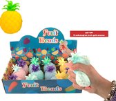 Ananas stressbal met waterparels - Geel - 1 exemplaar - 8 cm - Fidget Toy - Stressbal voor de hand