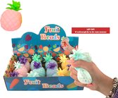 Ananas stressbal met waterparels - Roze - 1 exemplaar - 8 cm - Fidget Toy - Stressbal voor de hand