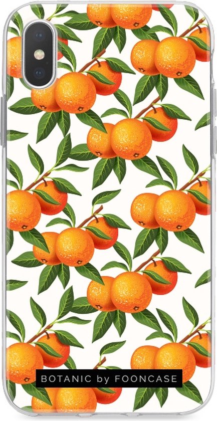 Coque iPhone X Coque Souple en TPU - Coque Arrière - Imprimé Mandarine