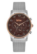 Lee Cooper LC06426.540 - Horloge - Heren - Zilver/Goudkleurig/Bruin