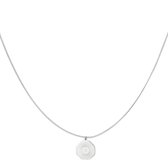 Yehwang - Bedel ketting - Necklace - Stainless Steel - Zilverkleurig - 42+5 cm - Ketting - Roestvrijstalen