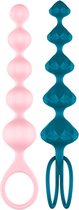 Love Beads Set of 2 - Pink/Turquoise - Anal Beads