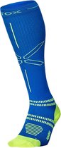 STOX Energy Running Socks - Premium compressiesokken Mannen - Ventilerende loopsokken – Sportsokken voor lopers - Sneller herstel – Medisch gecertificeerd - 1 paar (Blauw/Geel, L) 43 47 EU