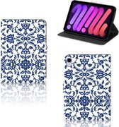 Tablet Beschermhoes iPad Mini 6 (2021) Cover met Magneetsluiting Flower Blue